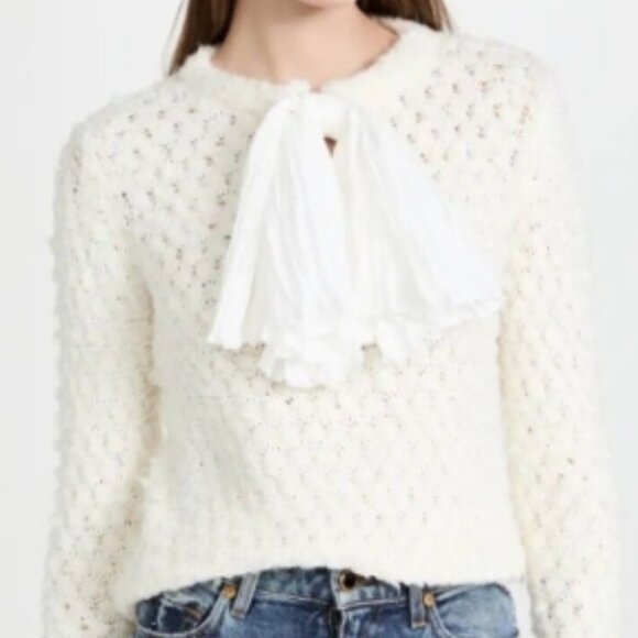 124 Rebecca Taylor Alpaca Sweater With Removable Bow – Size S – NWT - Picture 3 of 10